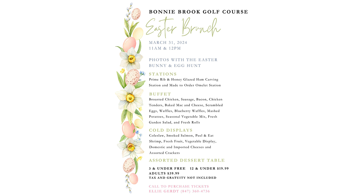 Easter Brunch at Bonnie Brook Golf Course